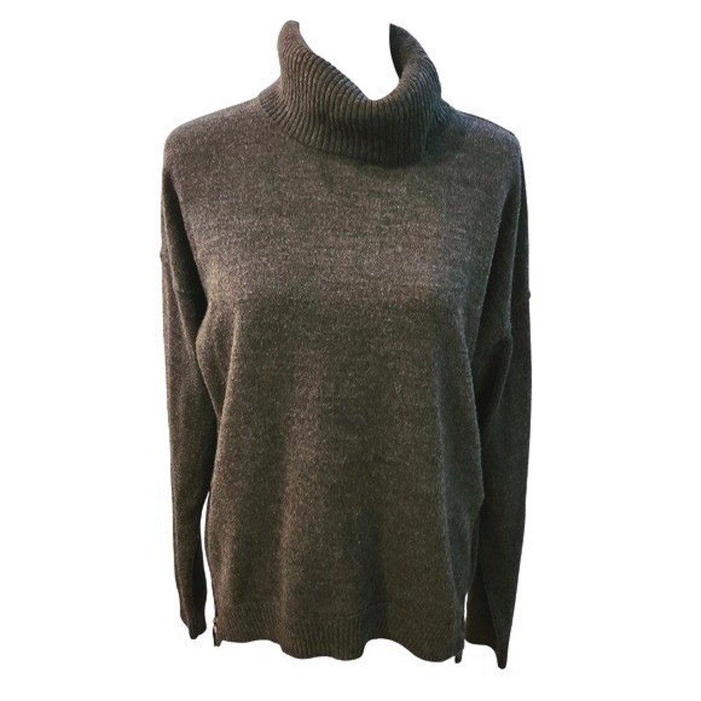 Simply by Love Scarlett Women's Deep Olive Green Knit Turtleneck Sweater Size L‎